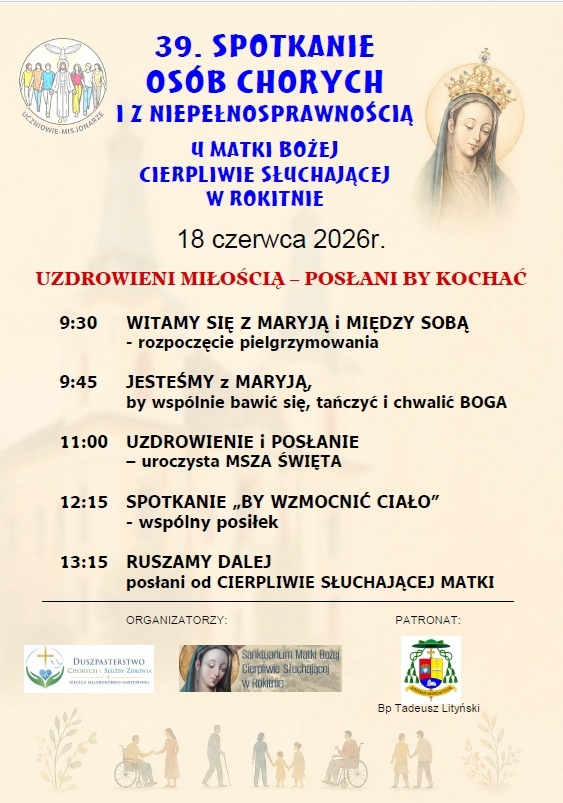 18 czerwca 2026<br />
Pielgrzymka chorych do Rokitna